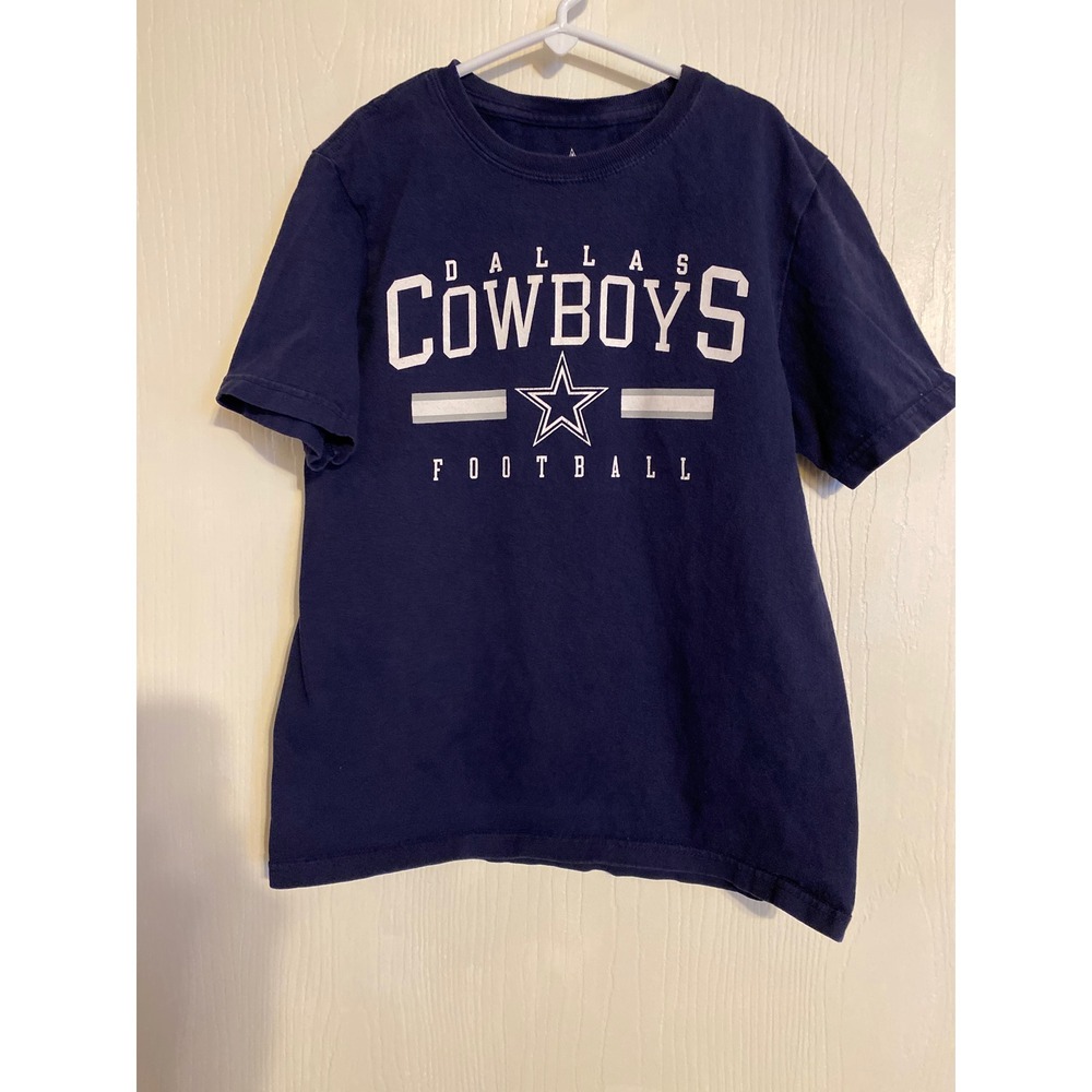 Dallas Cowboys Authentic Youth T-Shirt Navy Blue Cotton Star Size M 12-14
0136